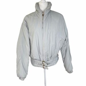 SLALOM 80s Vintage Light Gray Puffer Coat